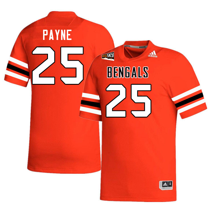 Men-Youth #25 Todd Payne Idaho State Bengals 2023 College Football Jerseys Stitched Sale-Orange